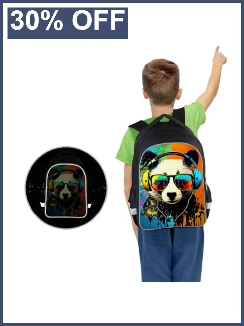 Kids Backpack for Boys Girls, Durable Polyester with Laptop Compartment, 17